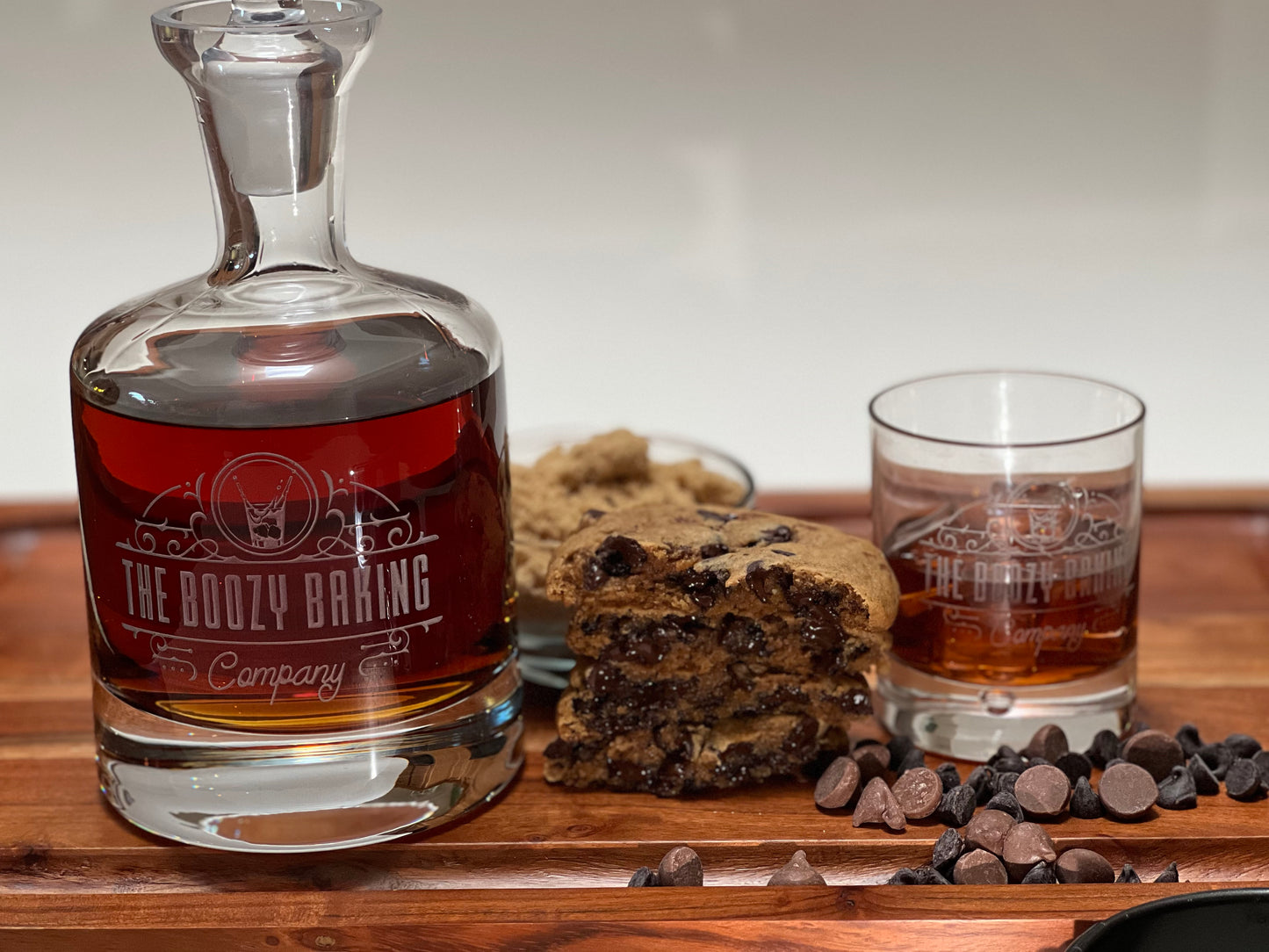 Small Kentucky Straight Bourbon Whiskey Cookies with Chocolate Chips