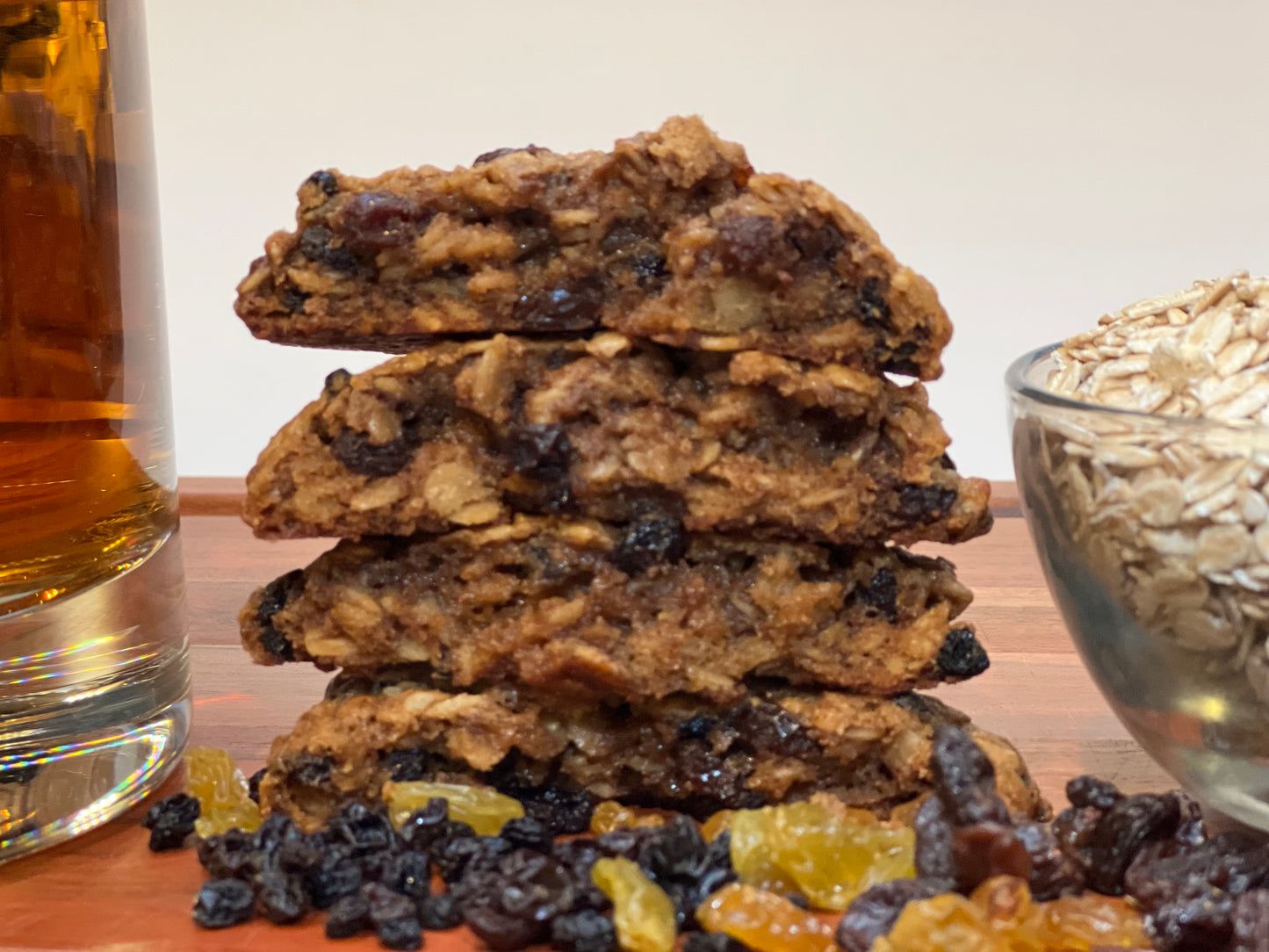 Dark Rum Raisin Oatmeal Cookie