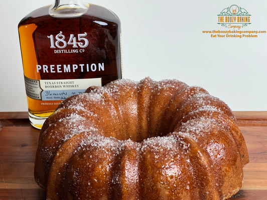 1845 Distilling Company Preemption Texas Straight Bourbon Whiskey Pound Cake