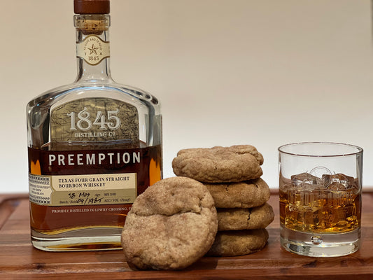 1845 Distilling Company Preemption Texas Four Grain Straight Bourbon Whiskey Snickerboozles