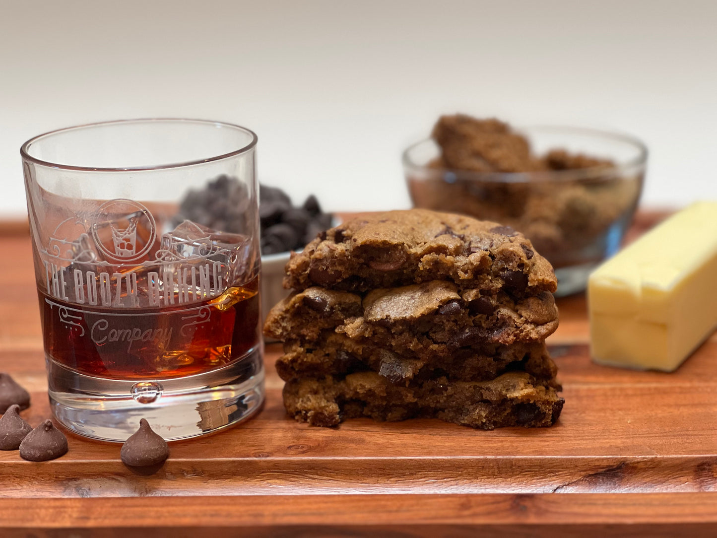 1845 Distilling Company 1845 Preemption Texas Straight Bourbon Whiskey Cookies with Chocolate Chips