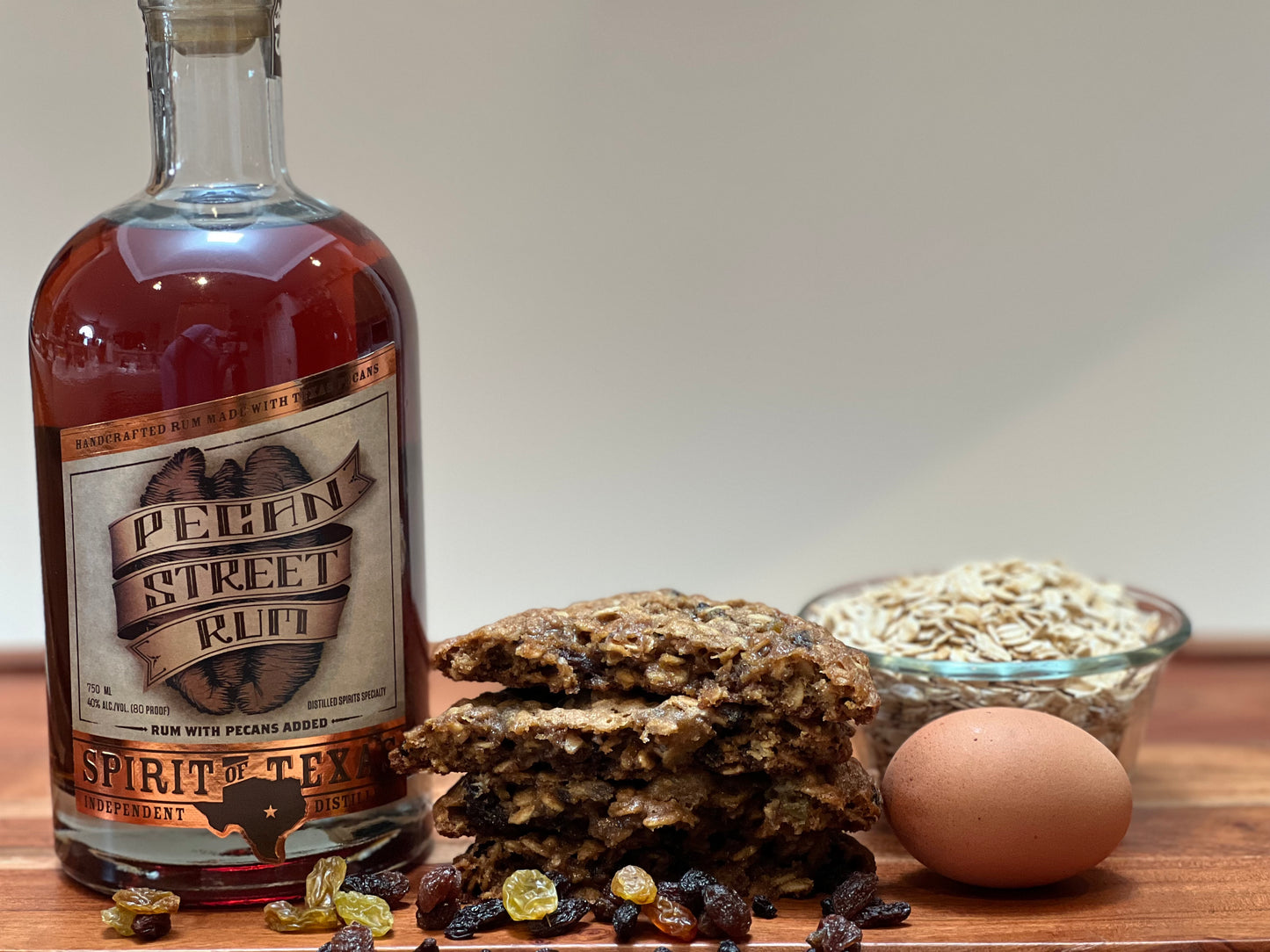 Spirit of Texas Pecan Street Rum Raisin Oatmeal Cookies